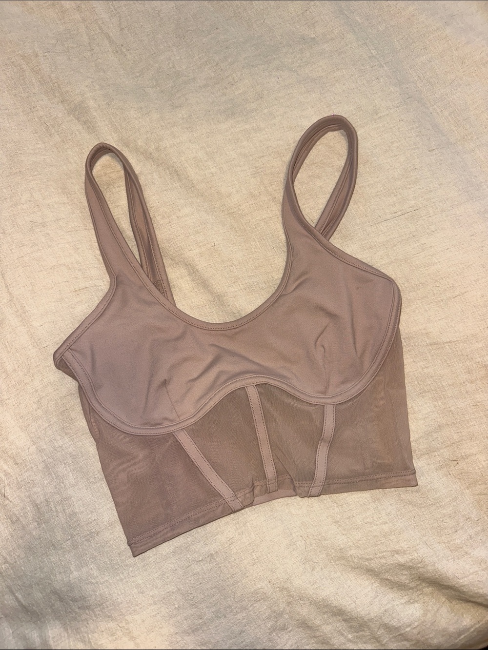 ALO Yoga Mauve Longline Scoop Bralette